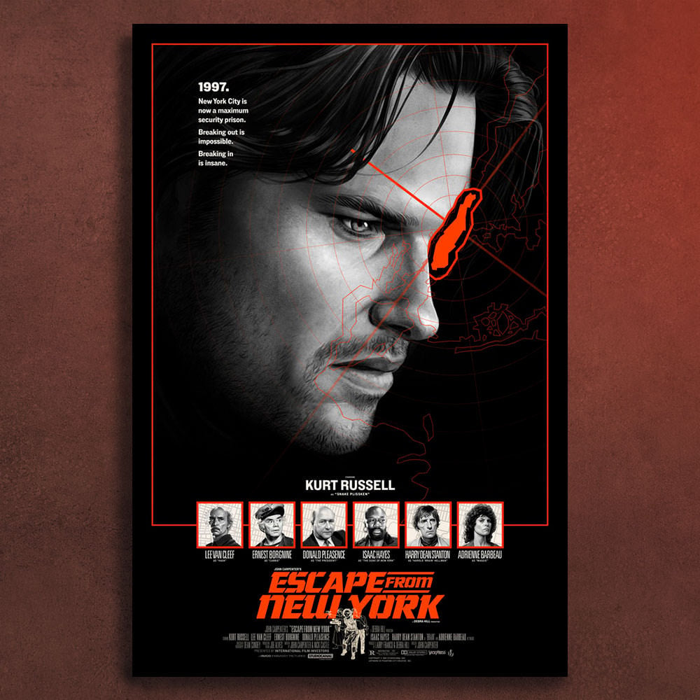 Escape from New York Snake Plissken (Movie Poster)