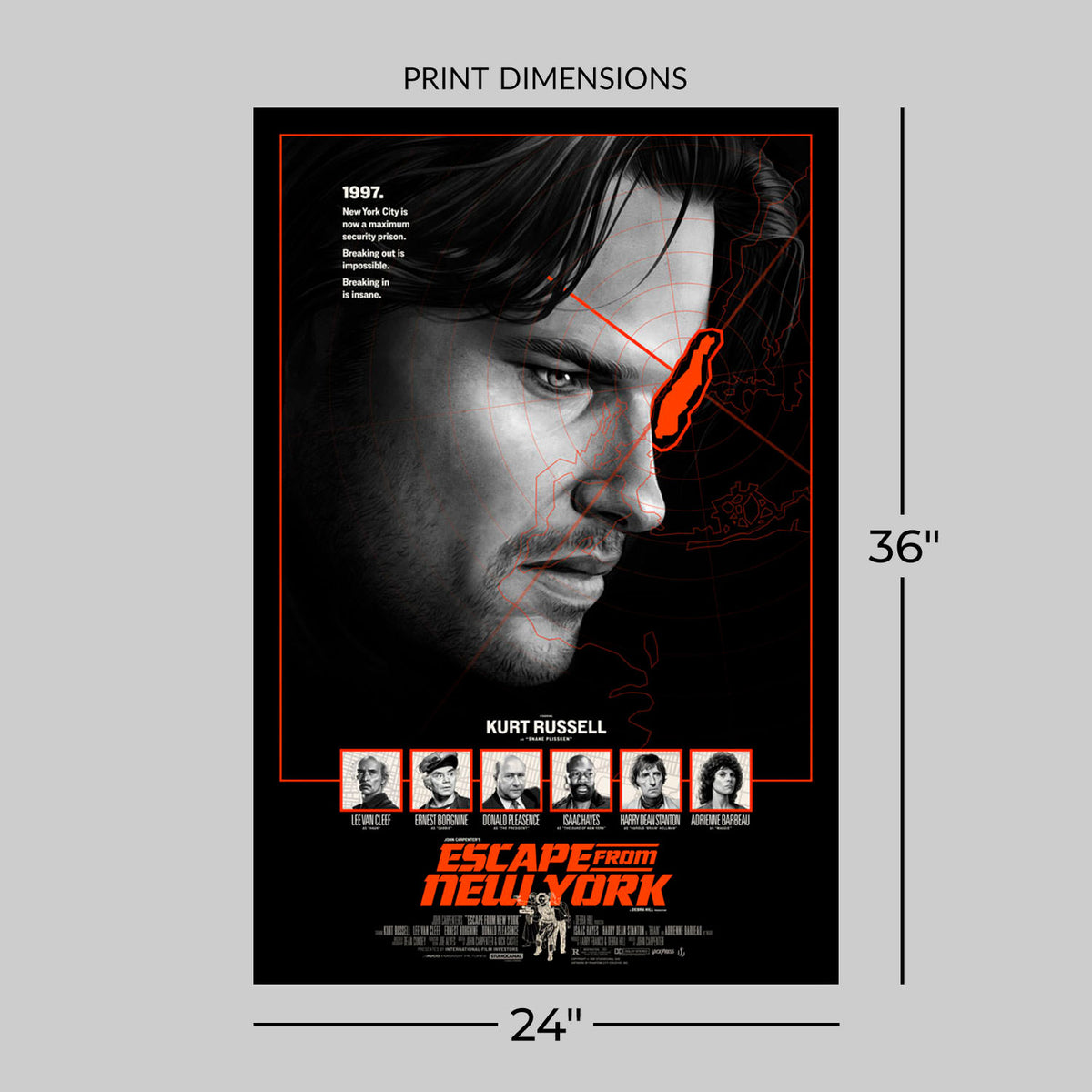 Escape from New York Snake Plissken (Movie Poster)