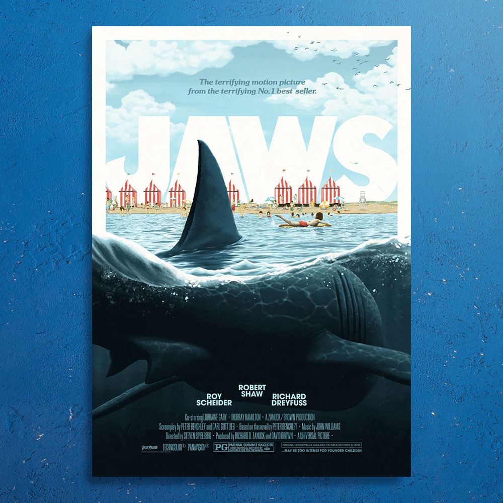 Jaws by Florey (Movie Poster)