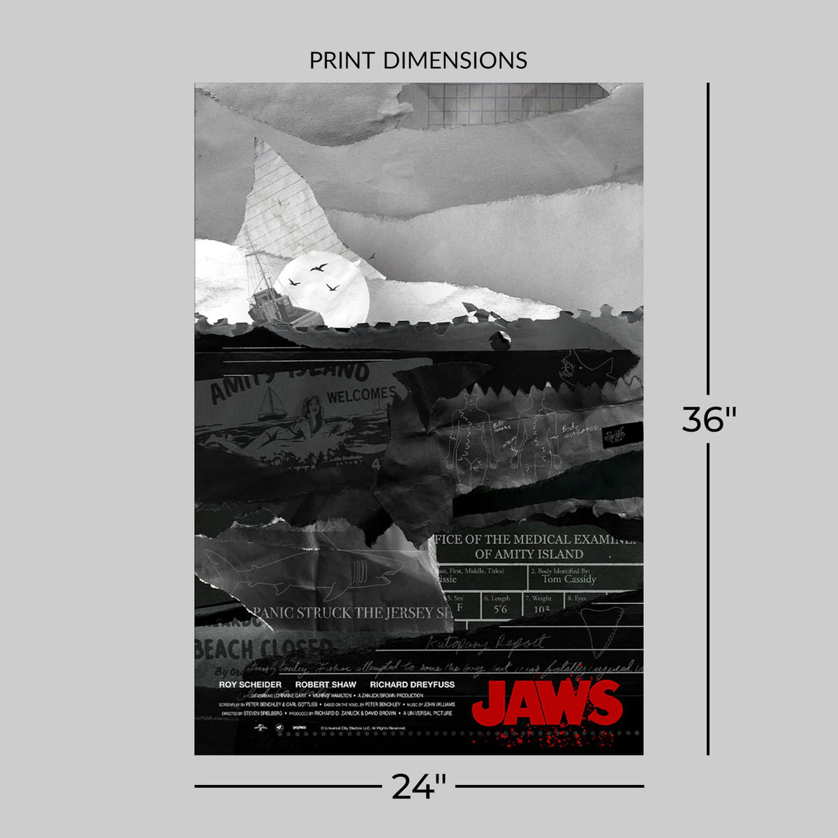 Jaws by Danny Schlitz (Movie Poster)