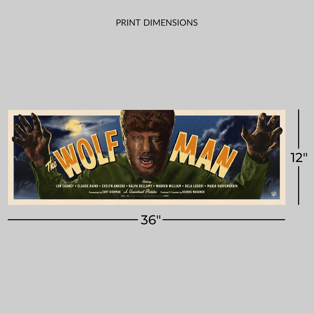 Universal Monsters: The Wolf Man Wolfman (Movie Poster)