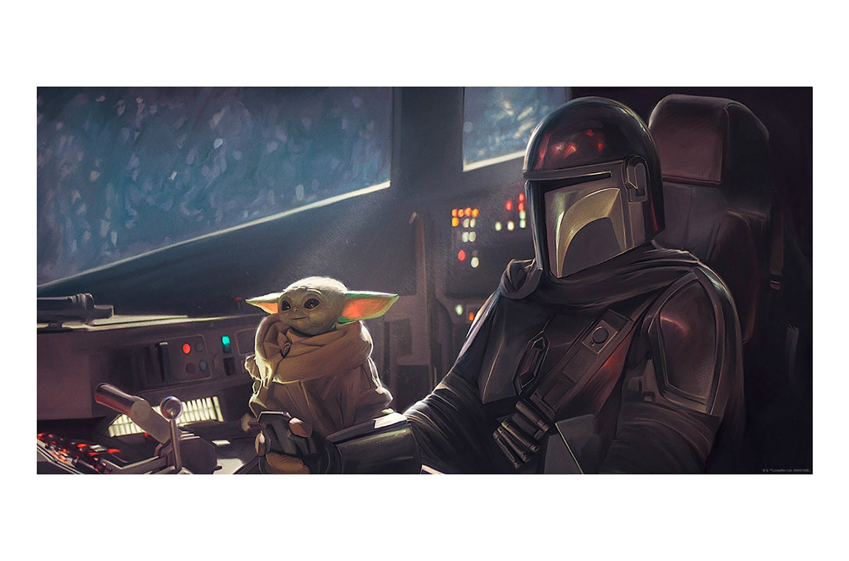 Wing Man Star Wars The Mandalorian The Child (Art Print)