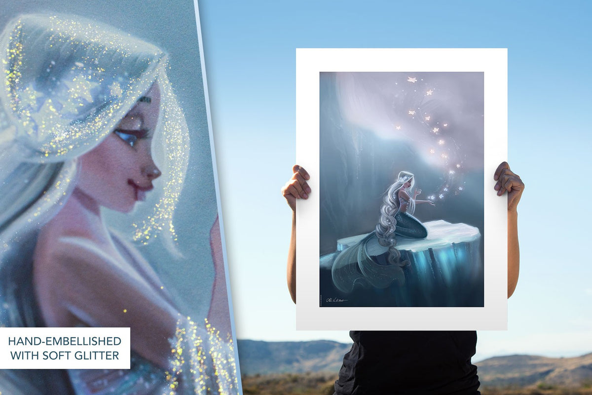 Winter Stars Adrianna Vanderstelt Mermaid (Art Print)
