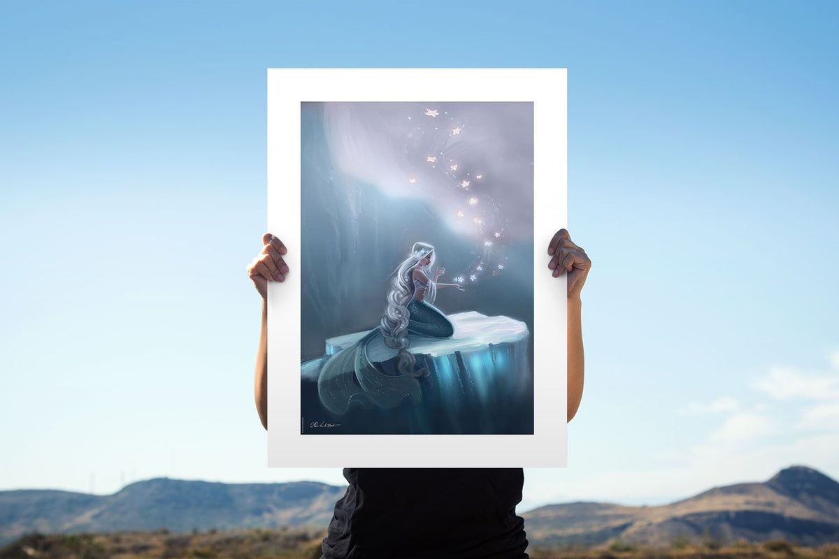 Winter Stars Adrianna Vanderstelt Mermaid (Art Print)