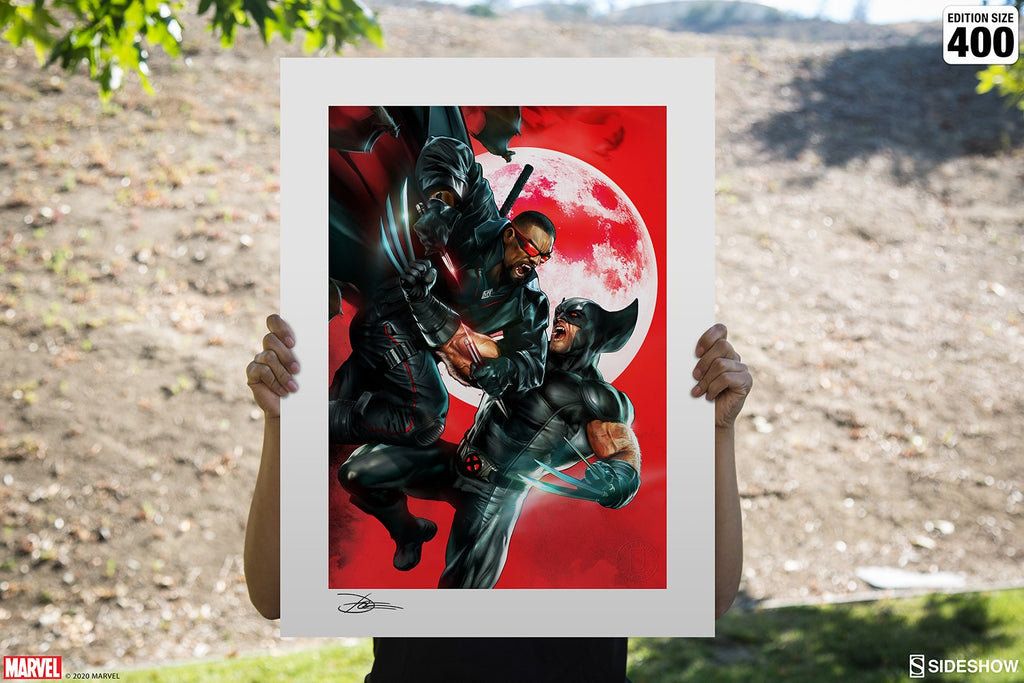 Wolverine vs Blade Marvel Wolverine Blade (Art Print)