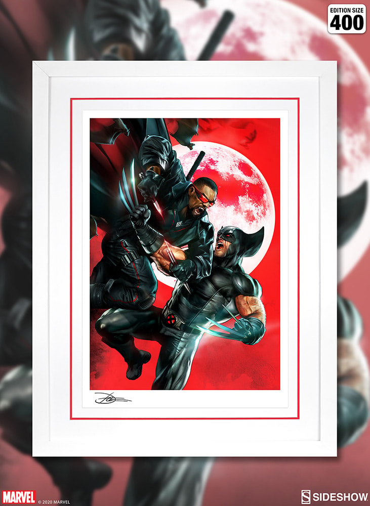 Wolverine vs Blade Marvel Wolverine Blade (Art Print)
