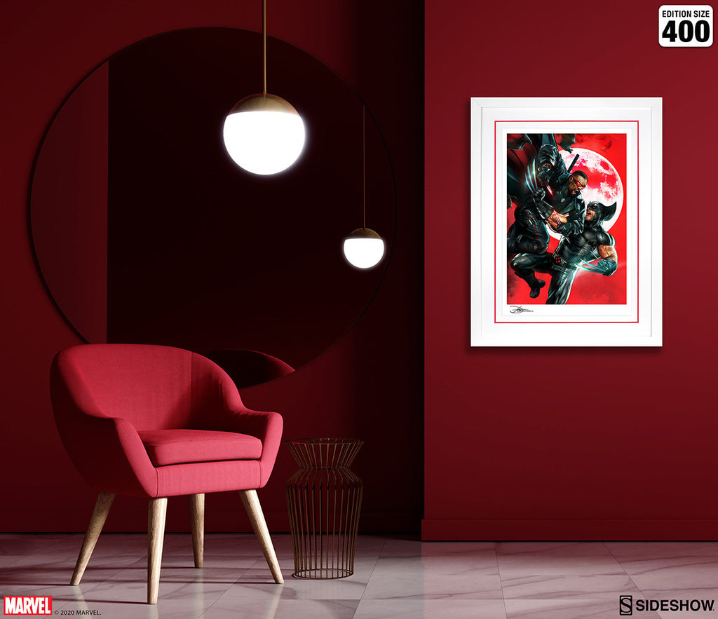 Wolverine vs Blade Marvel Wolverine Blade (Art Print)