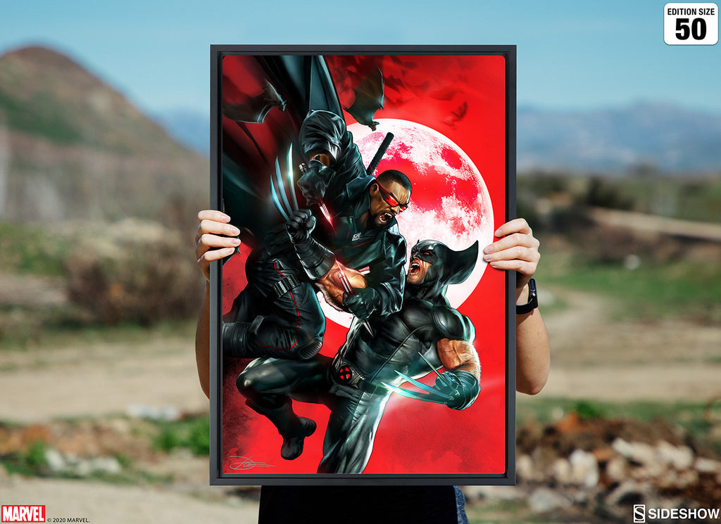 Wolverine vs Blade Marvel Wolverine Blade (Art Print)