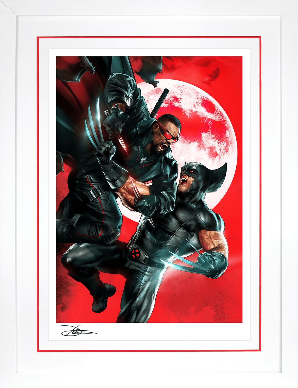 Wolverine vs Blade Marvel Wolverine Blade (Art Print)
