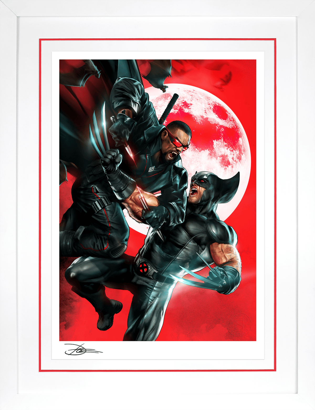 Wolverine vs Blade Marvel Wolverine Blade (Art Print)