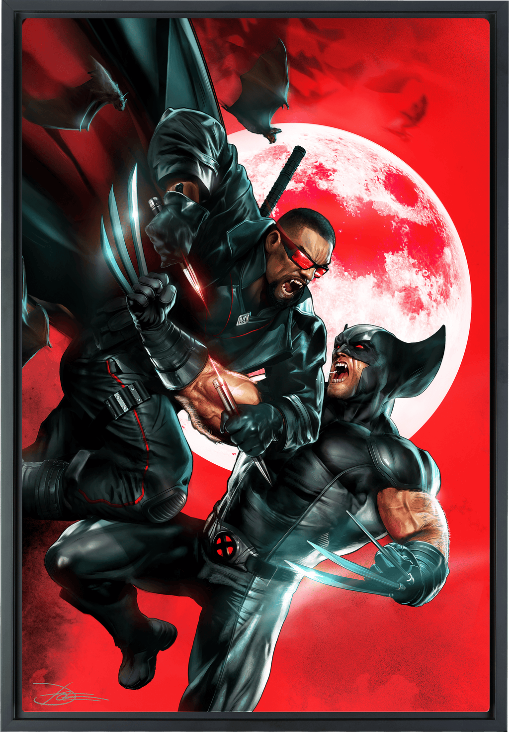 Wolverine vs Blade Marvel Wolverine Blade (Art Print)