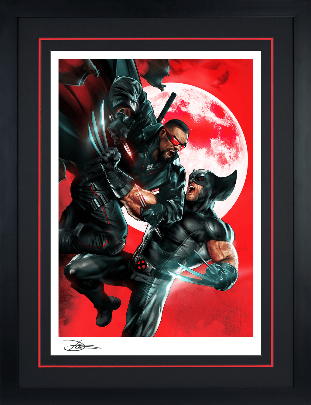 Wolverine vs Blade Marvel Wolverine Blade (Art Print)