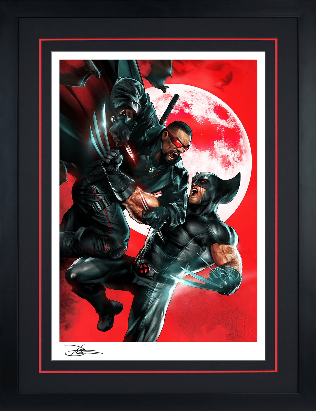 Wolverine vs Blade Marvel Wolverine Blade (Art Print)